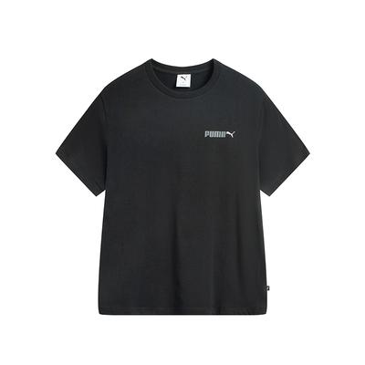 Puma Modisches Vielseitiges Bequemes Kurzarm-T-Shirt Unisex Oberteile Schwarz 691342-01