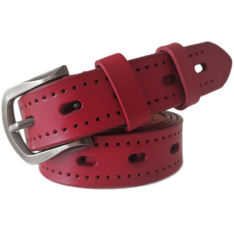 Fashionable Ladies Leather Waist Belt With Classic Pin Closure For Daily Wear