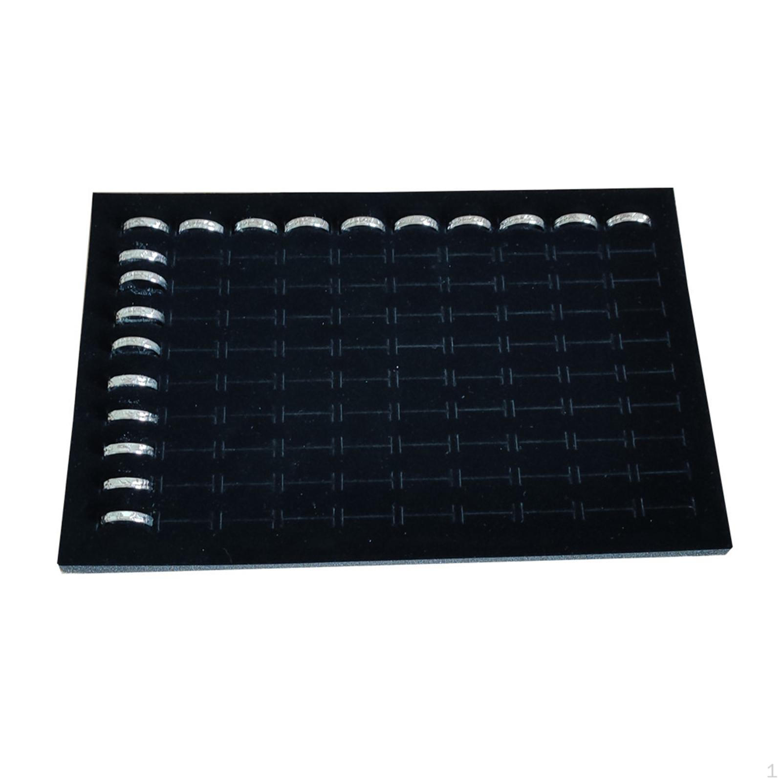 

5 шт. подушечка для ювелирных изделий бархатные кольца вставка губка ящик поставки коврики чёрный