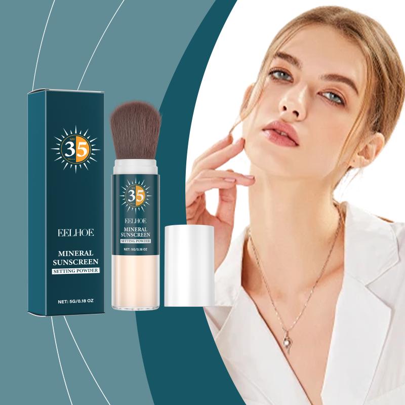 Eelhoe Sunscreen Setting Powder Refreshing Quick Fixer Oil Controling Lasting Drying Sweatproof Base Makeup Setting Powder