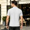 New Men's Business Casual Short Sleeved Bone Flower Solid Color POLO Shirt Fashion Breathable Comfortable Summer Versatile Top