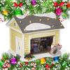 Christmas Village Building Hand Painted Lighted Christmas House Vibrant Colors Fadeless Stable Warm Lifelike for Family