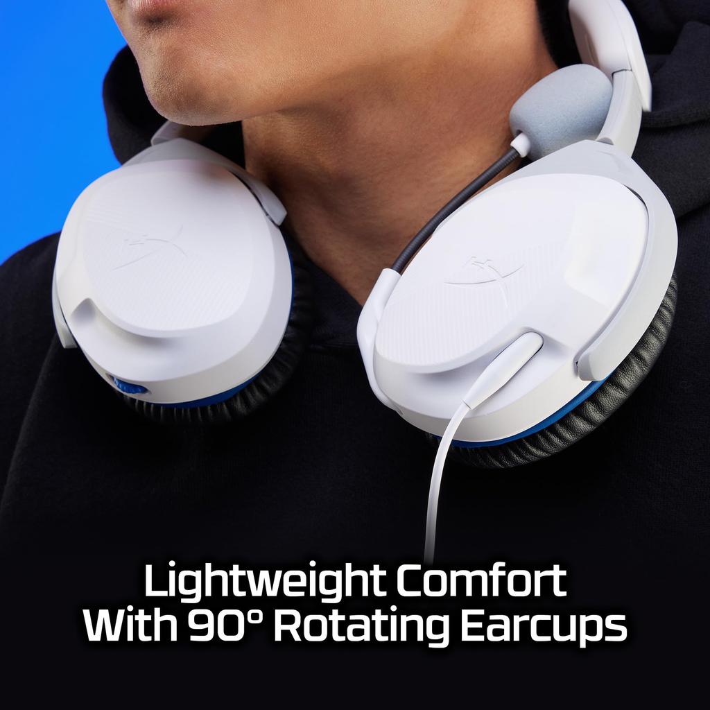 HyperX Cloud Stinger 2 Gaming Headset for Signature Adjustable White – PlayStation, Comfort, Headband, Wired,