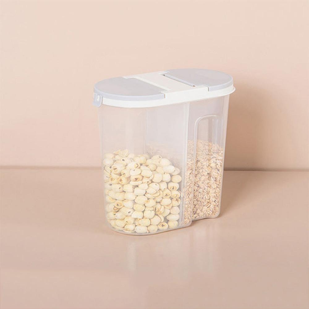 Cereal Holder Household Organizer Flour Saving Bucket Sealed Can Rice Barrel Grain Storage Box 16 x 17cm