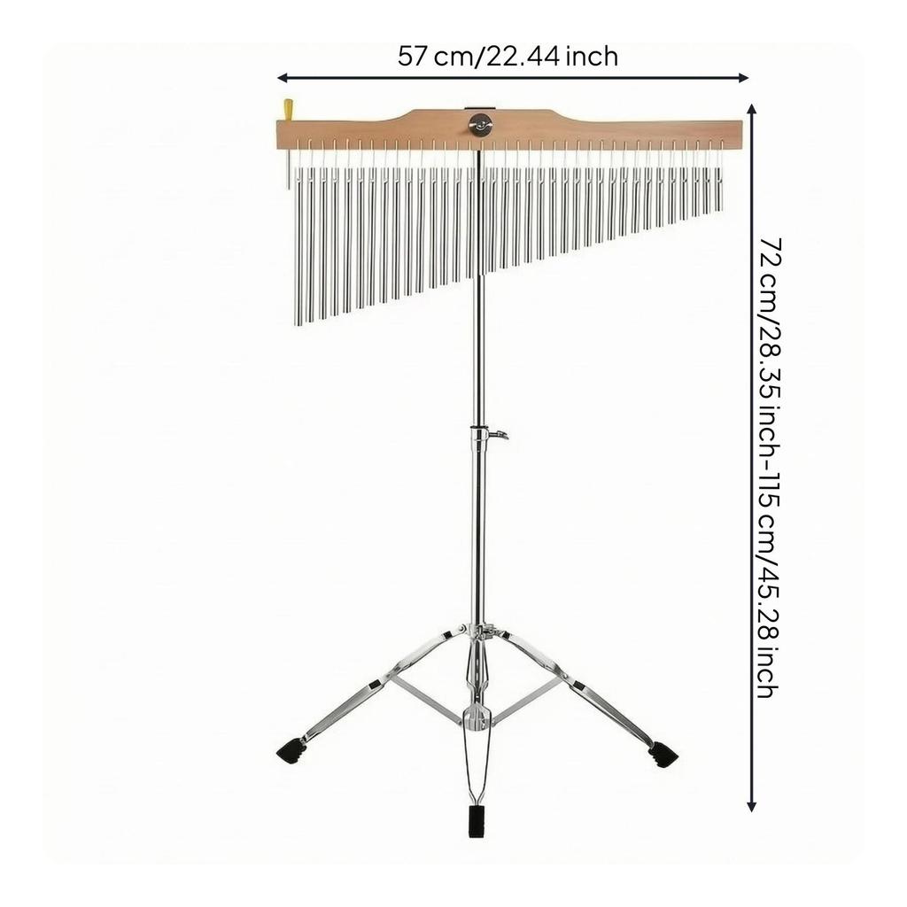 Adjustable Height Bar Chime Three-Leg 36-noteTone Wind Freestanding