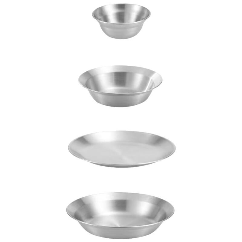 Stainless steel cutlery set plates and bowls camping set for home use | Camping, hiking, beach, outdoor use