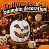Hollow Pumpkin Resin Halloween Decoration with Lighted Interior for Seasonal Display and Indoor Outdoor Use Halloween Ornament