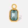 6pcs Different Color Stainless Steel Rectangle Charms For Jewelry Making Supplies Luxury Glass Stone Pendant Charm DIY Earrings