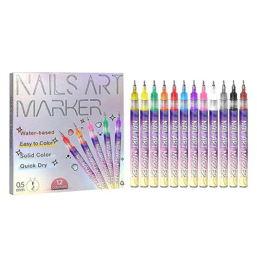Nail Art Graffiti Pen Set Quick-Drying Long-Lasting Fine Tip Craftsmanship
