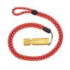 Aluminum Alloy High Decibel Whistle Keychain Double Pipe With Rope Camping Hiking Whistle 5 Colors Outdoors Portable Tools