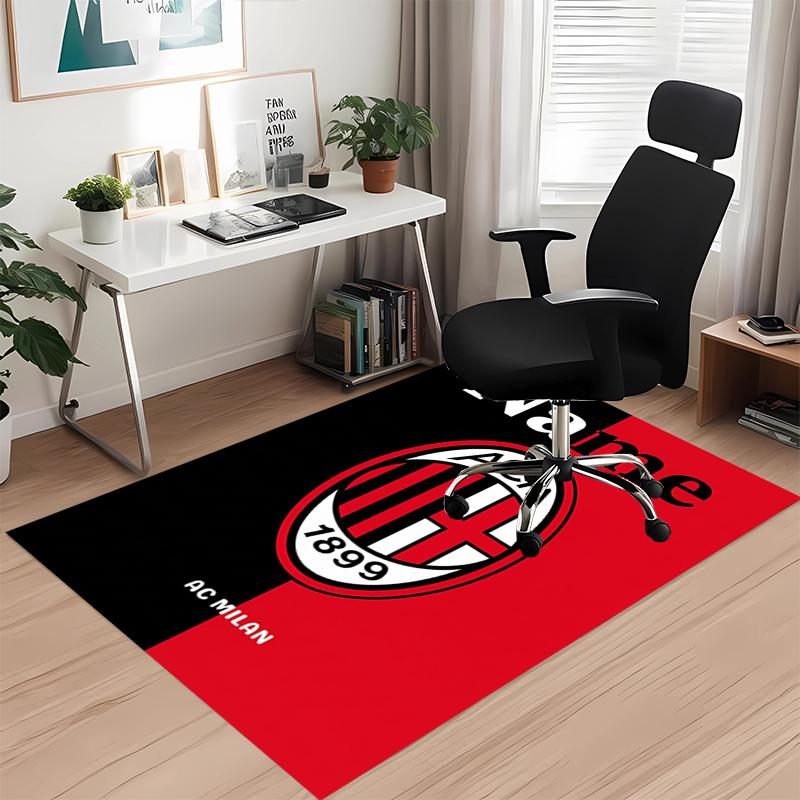 Custom Name Ac Milan Printed Carpet Rug For Office Chair Living Room Bedroom Kitchen Room Decor Gifts