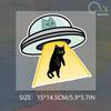 Cat UFO Creative Vinyl Waterproof Decal Sticker For Cars, Laptops, Walls Windows, Bumper