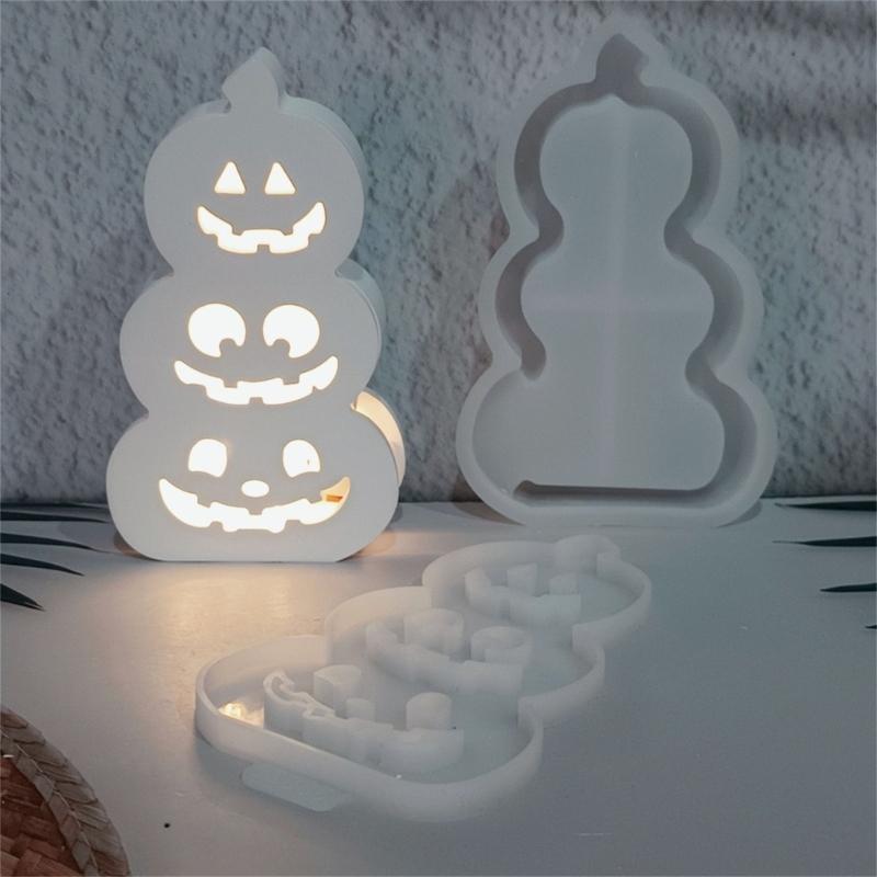 Silicone Molds Plasters Molds Halloween Pumpkin Light Casting Molds Ornament Molds Handmade Epoxy Resin Molds
