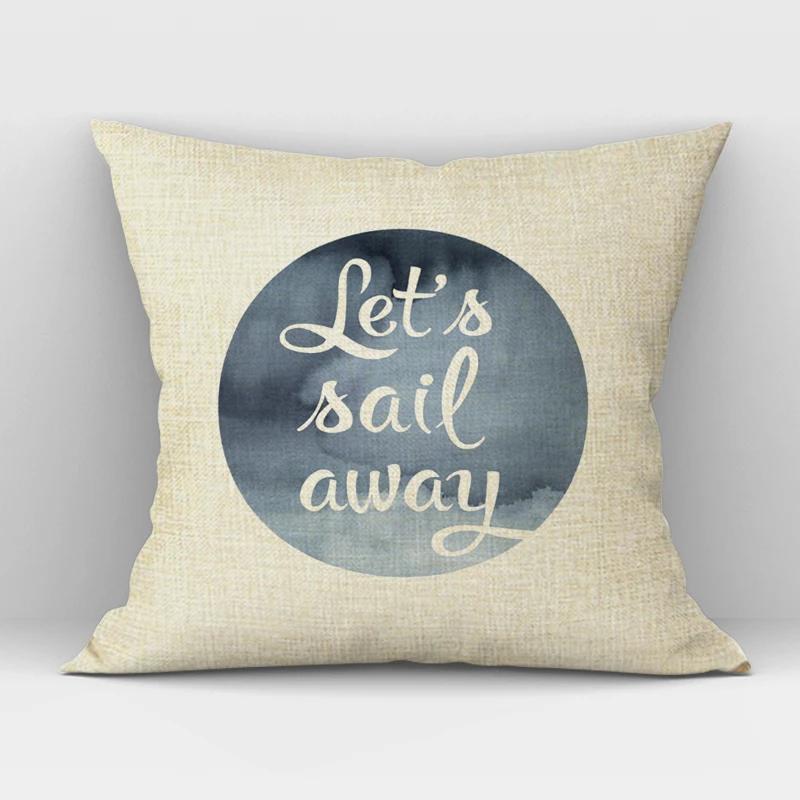 Navigation Anchor Ship Throw Pillows Cover Bedding Camping Hotel Office Pillowcase Ocean Cushion Cover for Home Decor