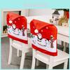 Cozy And Festive Christmas Chair Cover Red Printed Non-woven Fabric Snowman Design