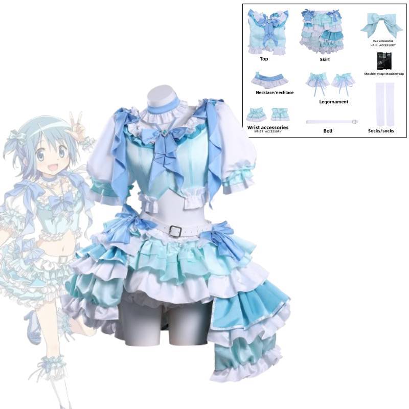 Puella Magi Madoka Magica Cosplay Costume With Breathable Fabric For Anime Conventions