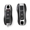 Carbon Fiber Design Car Key Case For Porsche Boxster Cayman Panamera 718 Cayenne 911 Macan Taycan Car Key Protection Cover