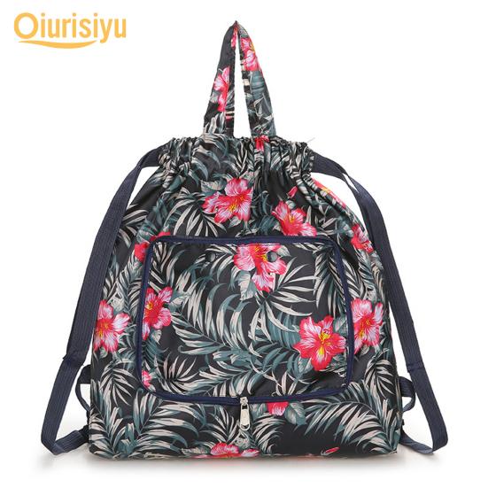 floral drawstring backpack