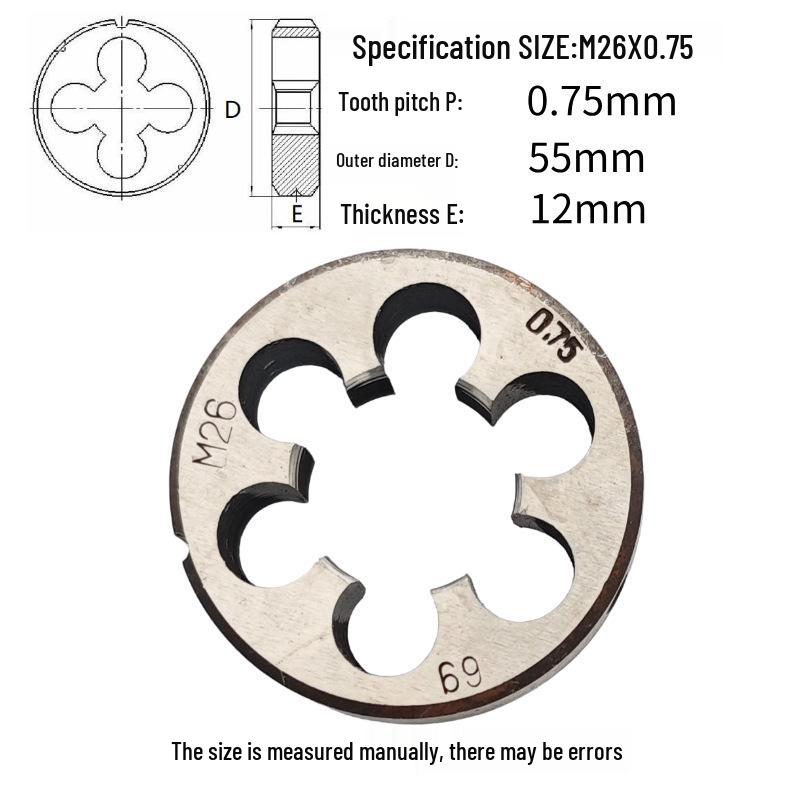 Kulatá vratidlo M24-M26 x 0,5-3 mm, Chod vpřed/vzad, Pravý/Levý závit