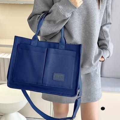 New Large-capacity Messenger Bag Versatile Trend Commuter Tote Bag Simple Solid Color Handbag Women's Bag