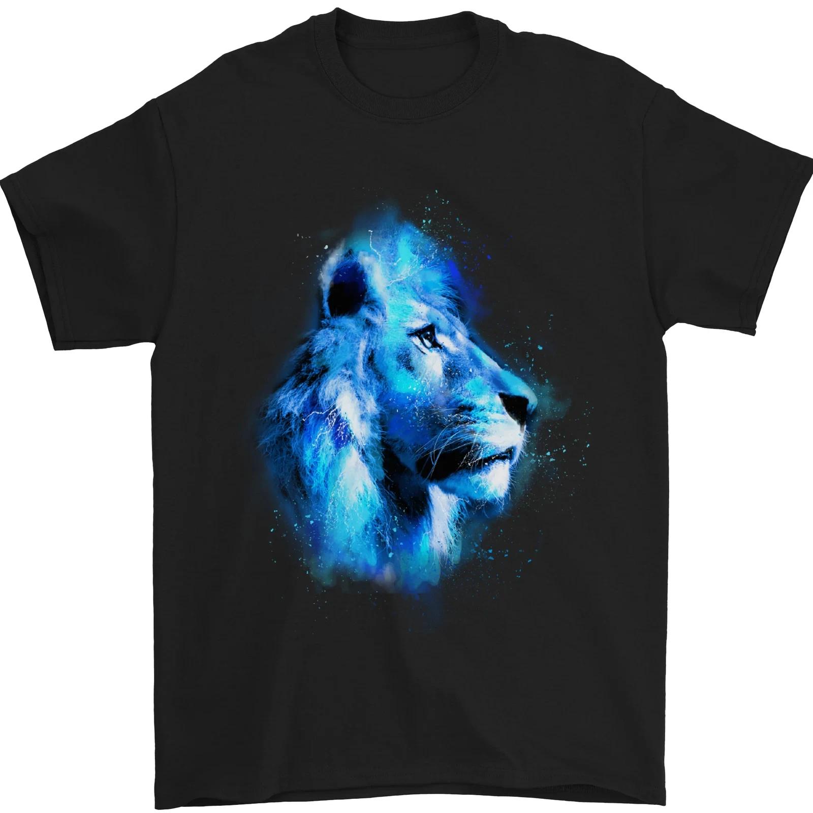 

Lion Watercolour Mens T-Shirt 100% Cotton 4XL
