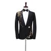 Men's Sequin Tuxedo Suit Set for Performances & Choir Stage