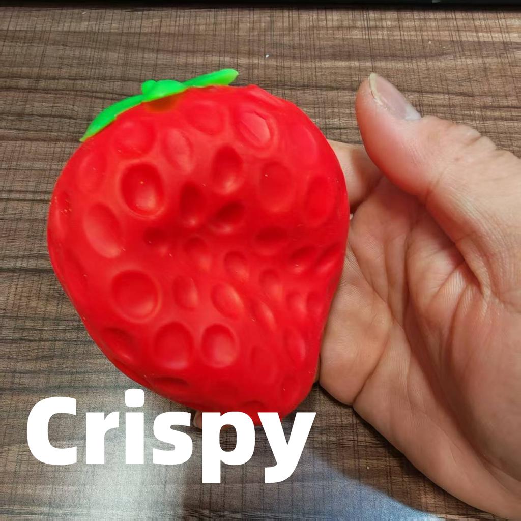 Crispy Strawberry Handmade Squishy Ball Diy Crispy Crinkly Building Block Stress Relief Toy Cross Border Bestseller Gift
