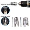 1/2'' 3/4'' Water Pipe Thread Opener Internal External Integrated Water Pipe Wire Opener For Electric Drill