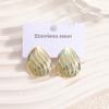 New Versatile Temperament Stainless Steel Drop Glaze Enamel Stud Earrings Personalized Niche Light Luxury Sweet Earrings Women