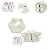 Stuffed Doll Coat Headwear and Shoes DIY Photo Props Costumes for 38cm Dolls Pink