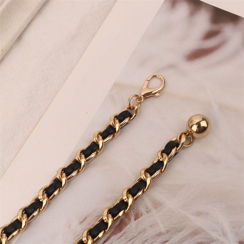 Nye gullmetallkjeder for kvinner, dame, lang justerbar tynn linning, kjole, frakk, dekorative stropper, beltetilbehør