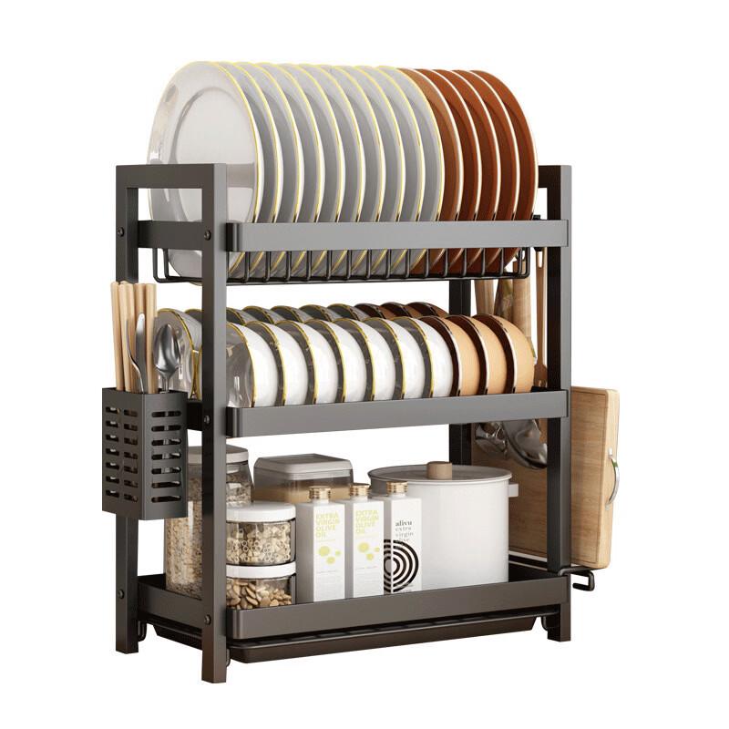 Shuogang Tiangong Nordic Carbon Steel Double-Layer Kitchen Dish Drying Rack