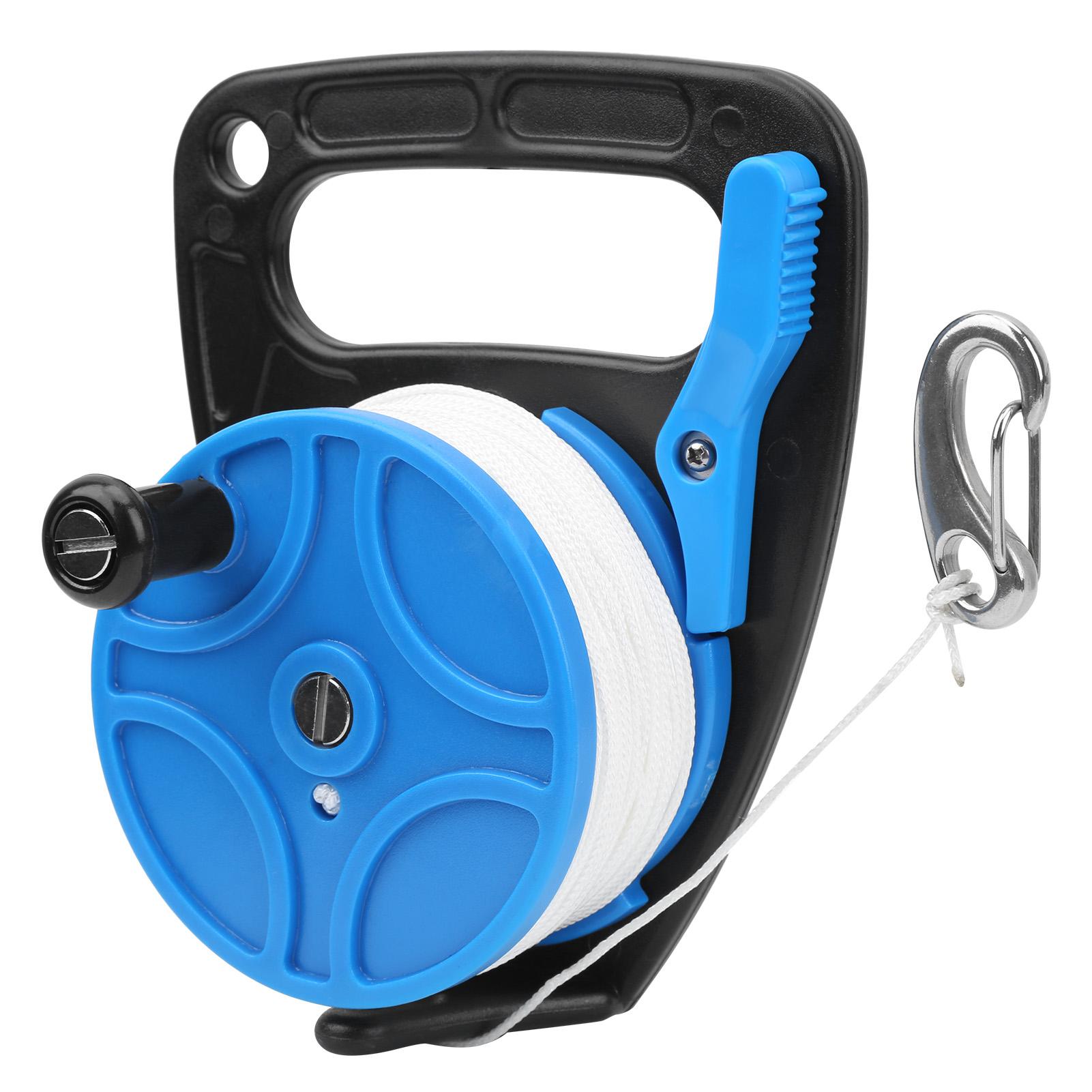 

Катушка для дайвинга, многоцелевое портативное снаряжение для дайвинга с ручкой и пряжкой, 289 футов(синий ) синий