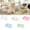 High Feeding Bowl for Cats and Dogs Slanted Ergonomic Design Detachable Easy Clean Stainless Steel Stand for Daily Meals