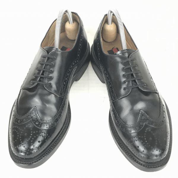Lloyd Heavy Leather Wingtip 26.0 Black Medallion Dress Shoes Made in Germany(USED)