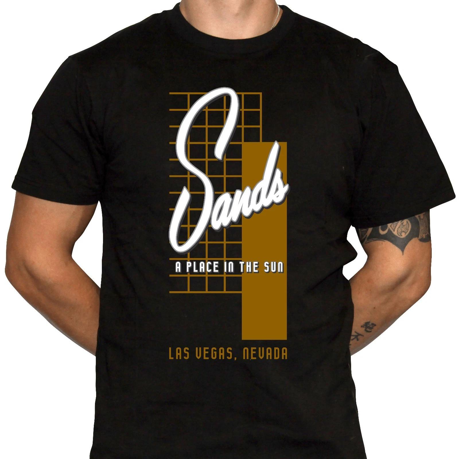 Sands Hotel T-Shirt - Black - Athletic Fit T-Shirt - 100% Cotton XL
