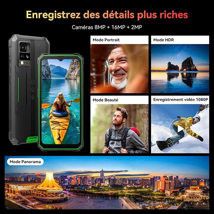 Refurbished - Blackview BV4800 SE Smartphone robuste,Android 15 Téléphone Portable Incassable,12Go RAM 64Go ROM,6.56" HD+,5100 mAh,IP68/IP69K,4G
