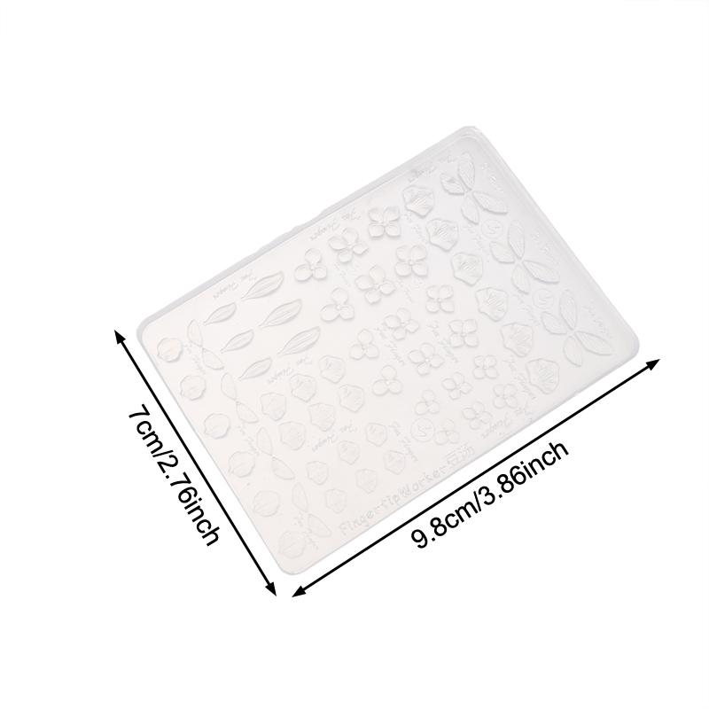

3D Silicone Flower Nail Carving Mold Butterfly Stamping Plate Nails Stencils Blossom Nail Template Thin And Washable