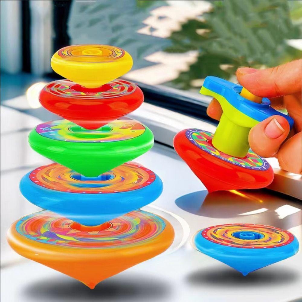 

Desktop Game Stacked Spinning Top Rotating Toy Launcher Gyroscope Set Boys Gift A set
