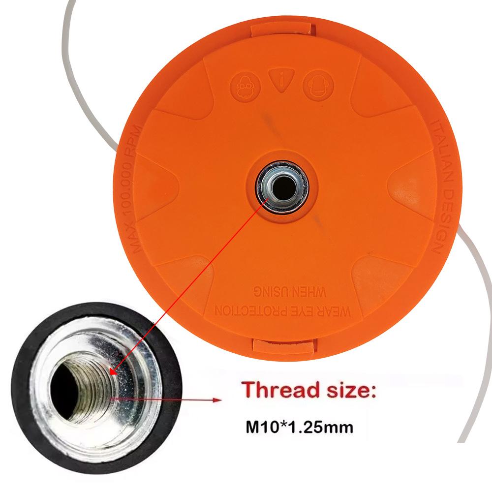 M10 Aluminum Head Nylon Grass Trimmer Head 2 Lijnen Brush Cutter Grass Universele Bump Feed Line Strimme Garden Tools