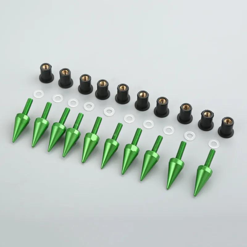 10Pcs Aluminum M5 Motorcycle Windscreen Windshield Spike Bolts Screw Kit for Triumph Daytona Ducati Kawasaki Suzuki Honda Yamaha