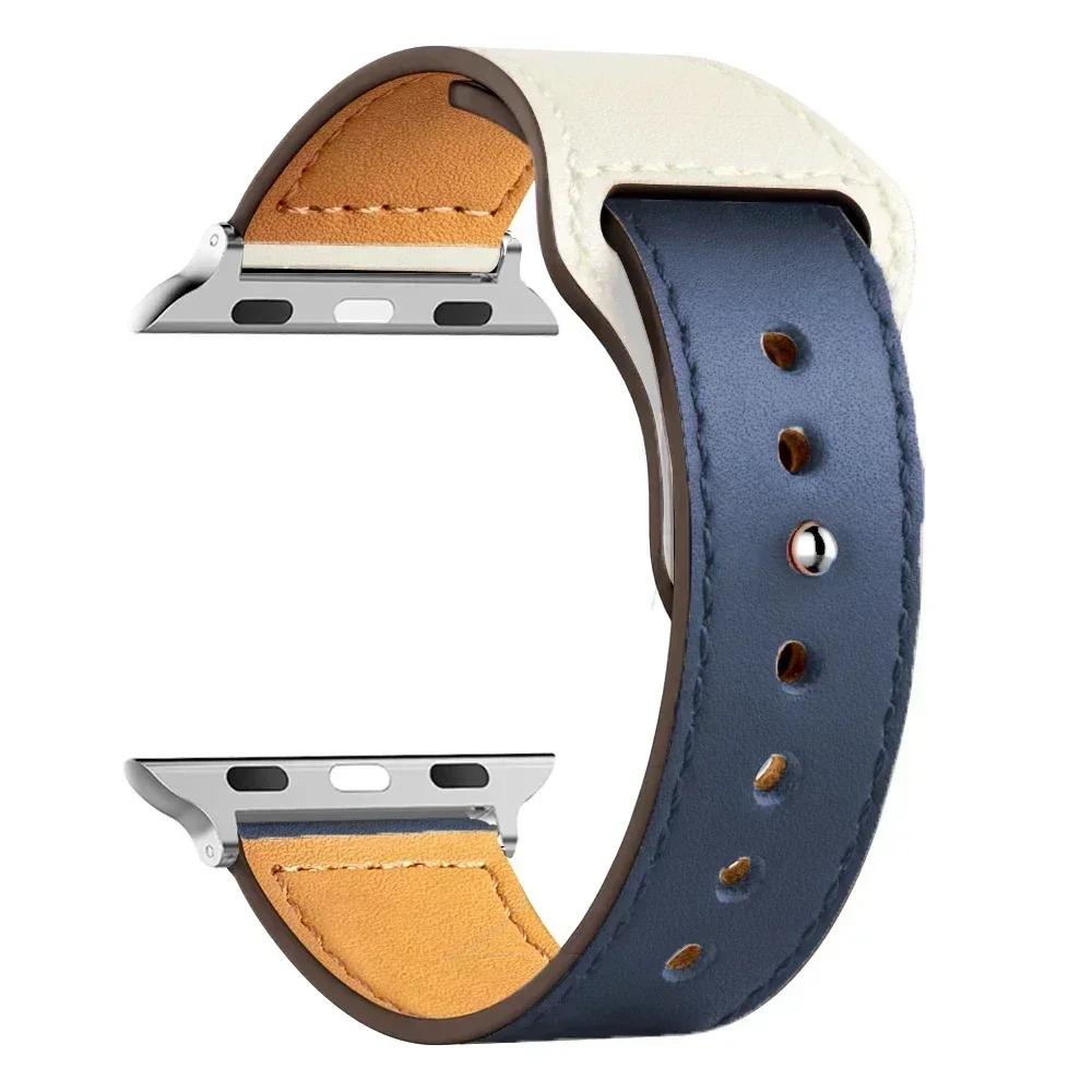 Sport Loop Leather Band For Watch Straps 41mm/45mm 42mm 46mm 40-44mm Bracelet iWatch Series 10 9 8 7 4 5 6 Se Ultra 2 49mm