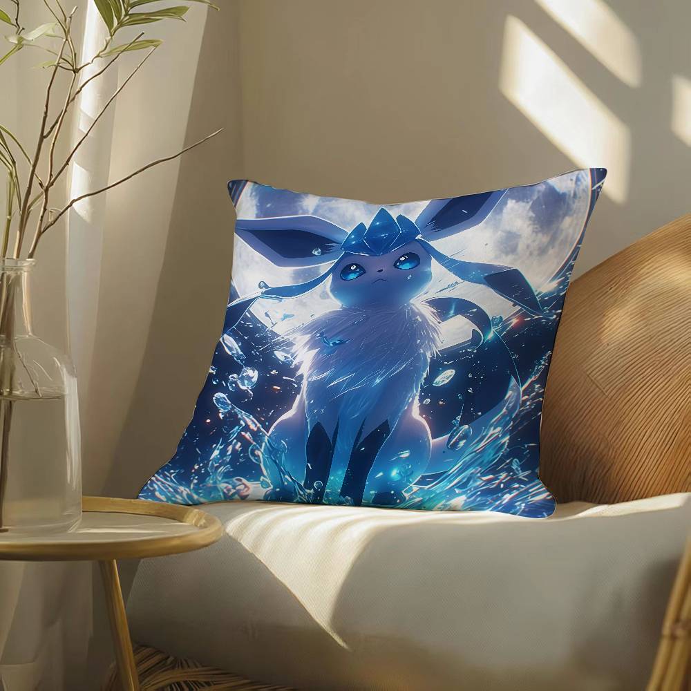 Pokemon Anime Decorative Cushion Cover Soft Short Plush Pillow Cover For Sofa Bedroom Living Room Home Decor Gift