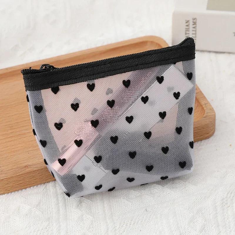 New Mesh Transparent Cosmetic Bags Small Large Clear Purple Makeup Bag Portable Travel Toiletry Organizer Lipstick Storage Pouch