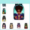 Rucsac Școlar Impermeabil Frumoasă Afro-Africană Prințesă Neagră Cu Bretele Reglabile