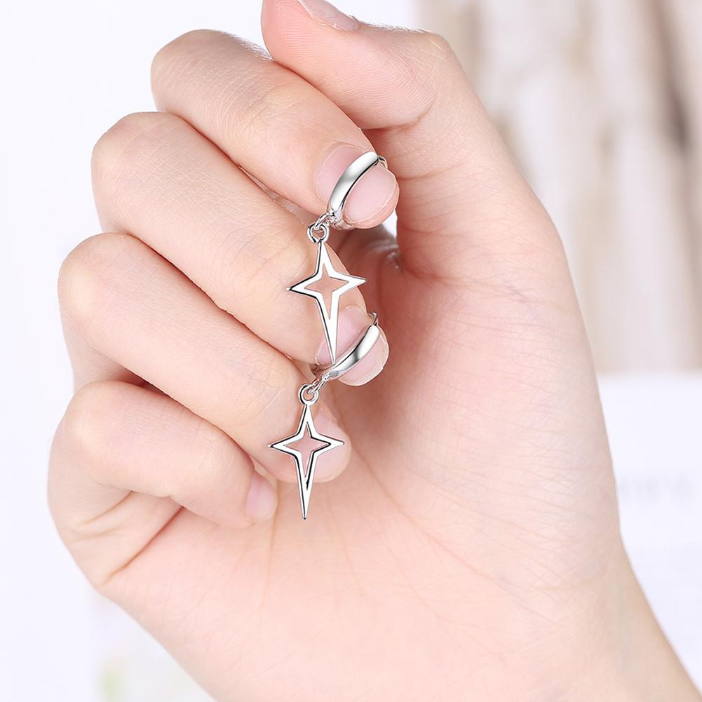 Hollow Dangle Earring Star Small Hoop Earring For Women Teen Girls Dainty Huggie Hinged Dangling Earring For Party Star Earring