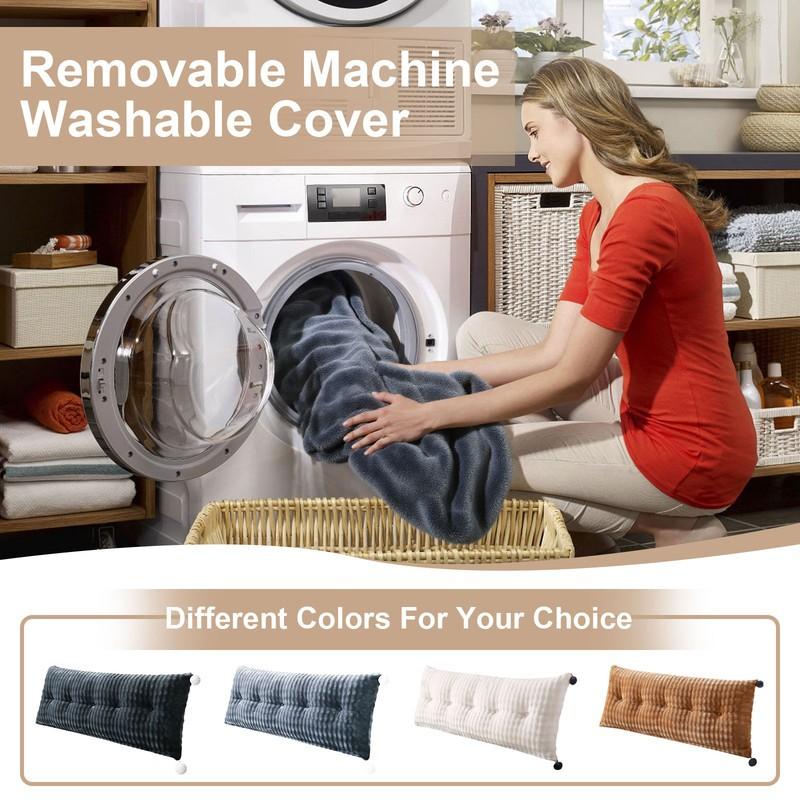 Odnímatelný čelo postele čtecí polštář, plyšový zádový polštář, klínový polštář na postel a pohovku