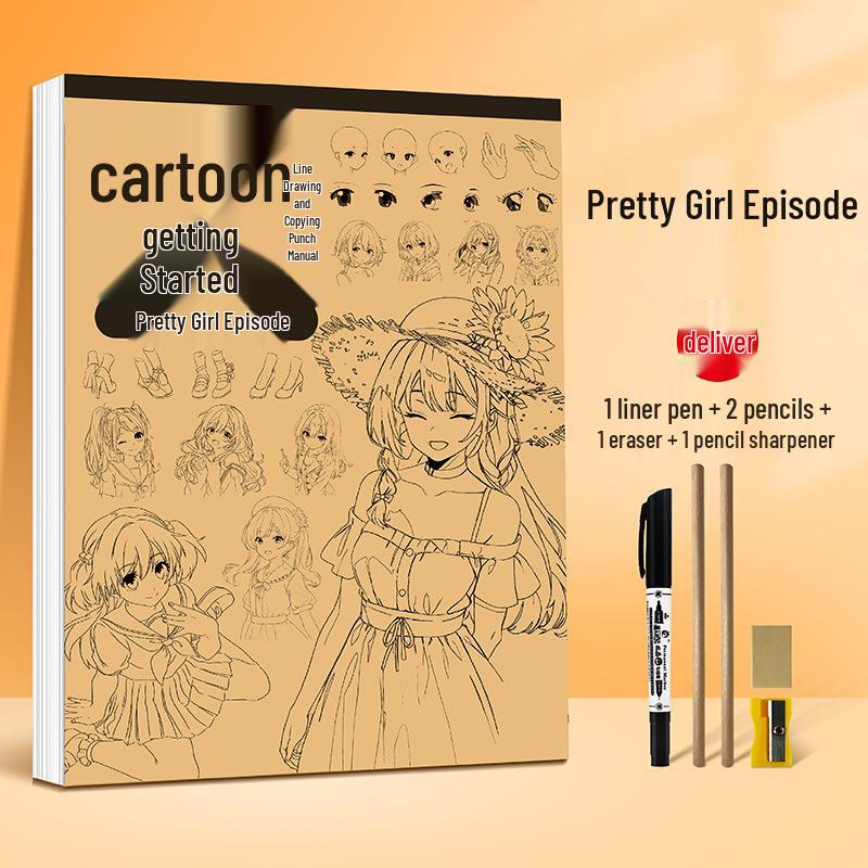 Manga Beginners' Tracing Book: Cute Anime Girls & Chibi Characters