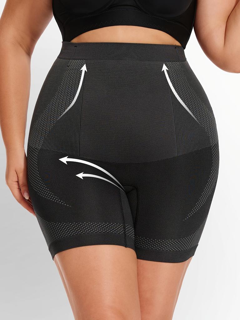 Damen Übergröße Unterwäsche Hohe Taille Bauchkontrolle Slips Nahtloser Body Shaper Bauchwegformer Shapewear Poformer