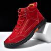 Plus Size Men Boots Outdoor Ankle Boots Retro Lace-Up High-Top Casual Shoes Non-slip Soft Leather Boots Handmade Flat Men Shoes